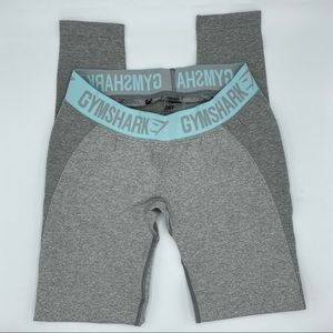 Gymshark flex leggings gray/baby blue size L